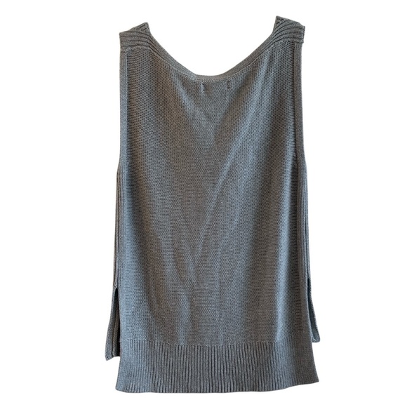 Banana Republic Gray Sleeveless Textured Cotton Blend Sweater Tank Size S - Picture 2 of 11